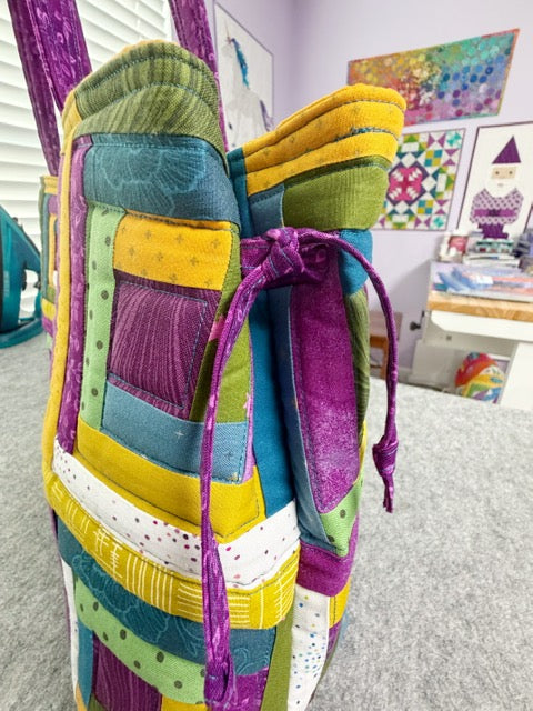 Log Cabin Patchwork Tote