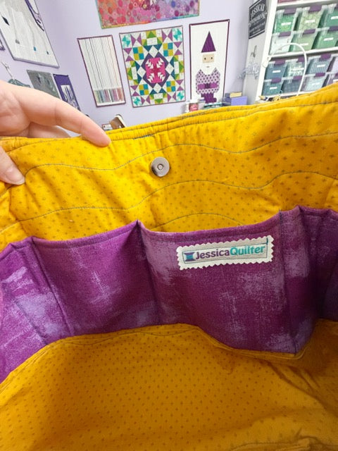 Log Cabin Patchwork Tote