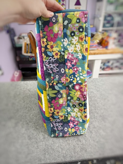Log Cabin Patchwork Tote