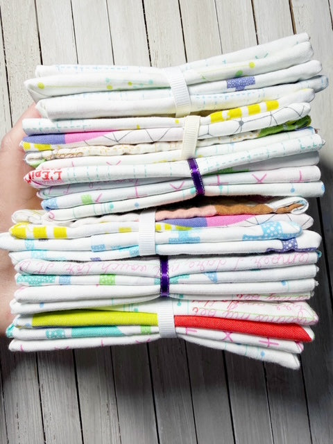Scrappy Low Volume Quilted Coasters