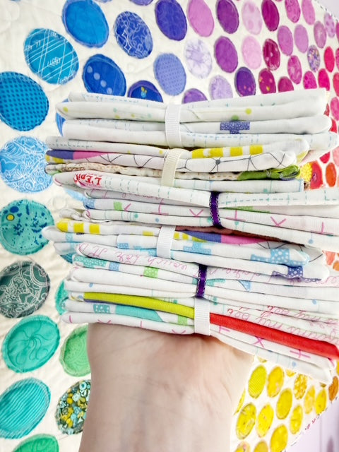 Scrappy Low Volume Quilted Coasters