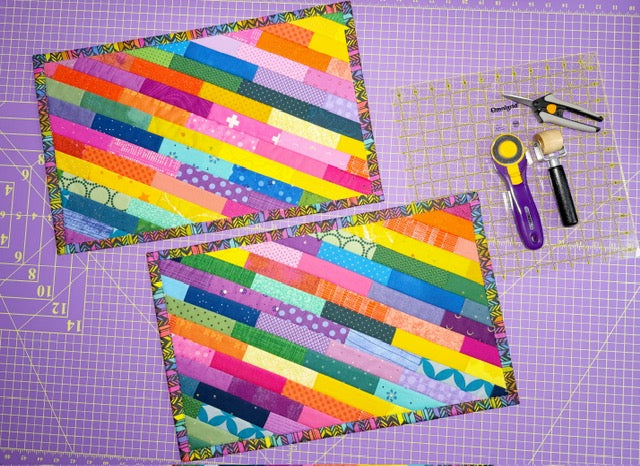 Quilted Placemats Bundle - Leftover Placemats and Selvage Christmas Tree Block Placemats