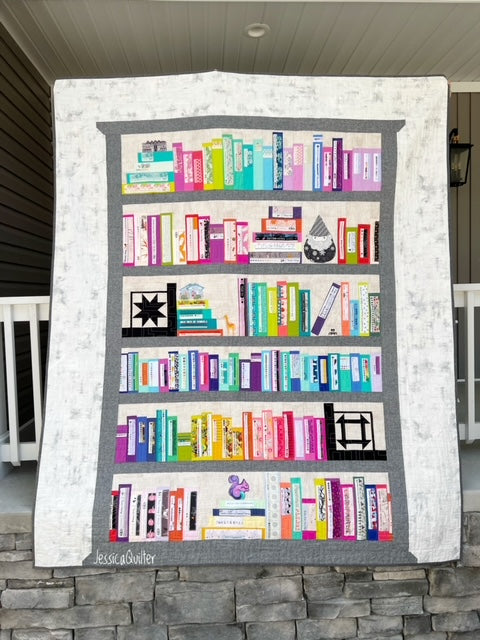 Selvage Bookshelf Quilt Pattern - PDF