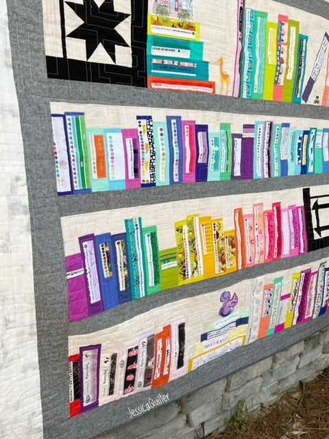 Selvage Bookshelf Quilt Pattern - PDF