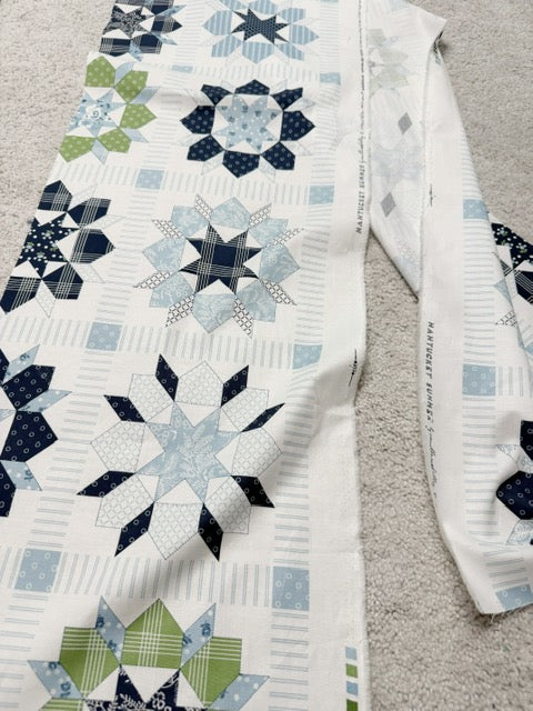 Fabric Scrap Bag – Assorted Blueprint and Nantucket Summer by Camielle Roskelly Fabric Prints for Quilting, Sewing, Crafts, and Scrap Projects.