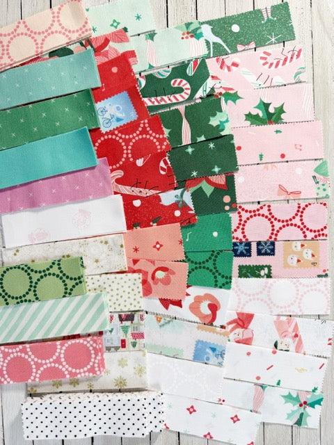 Leftover Placemat Kits - Pink Christmas - Pink Santa Backing
