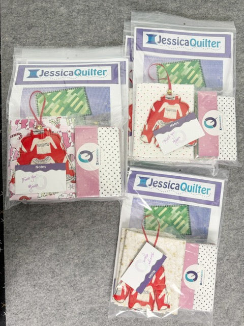 Leftover Placemat Kits - Pink Christmas - Pink Santa Backing