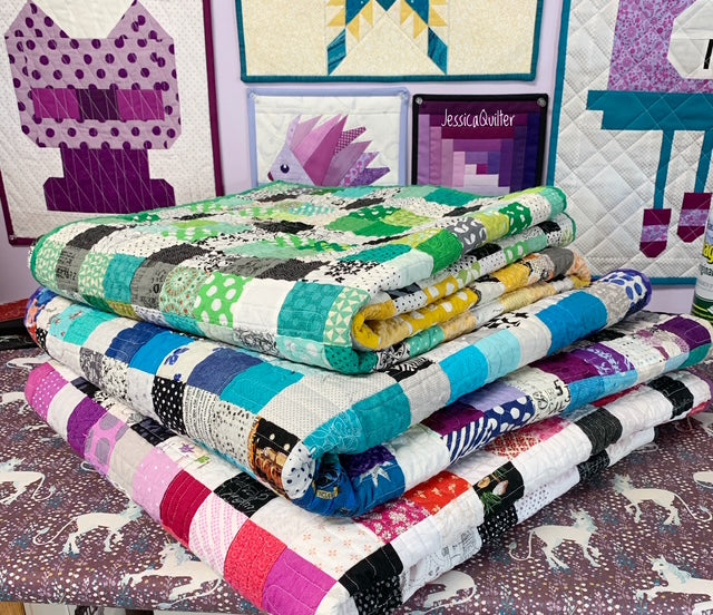 Scrap Busting Nine Patch Quilt - Quick Tutorial