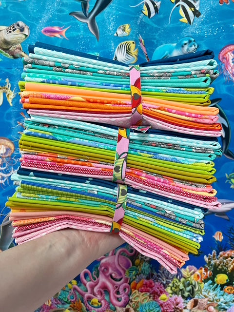 Summer 1/2 Yard Bundle and Sea Fabric Panel