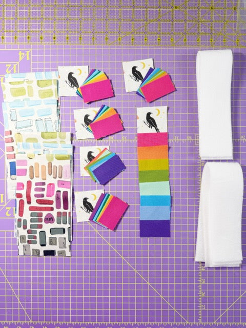 Fabric Bookmark Kits - Ravens and Rainbows - 6 Bookmarks