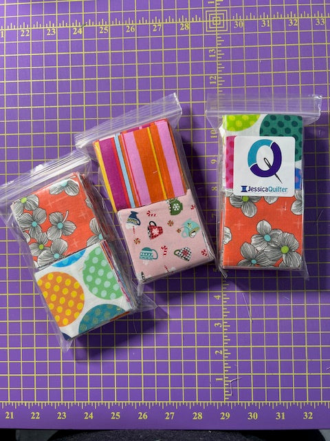 JQ Packs Large Quantity 2.5" Squares Pinks and Dots Precut Fabrics
