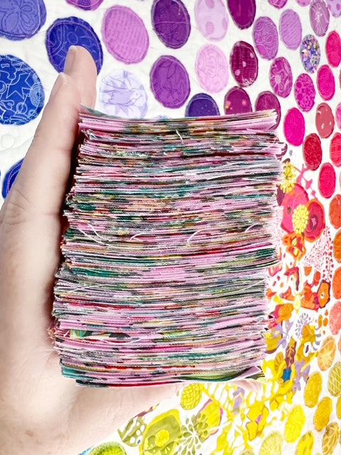 JQ Packs Single Fabric 2.5" Squares Tula Pink Curiouser Tea Cups Precut Fabric