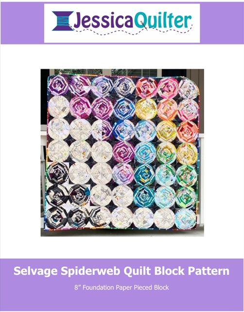 Selvage Spiderweb Quilt Block - PDF