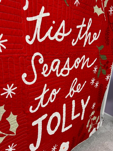 Fabric Talk Christmas Quilt - FINISHED QUILT - 52" x 66"