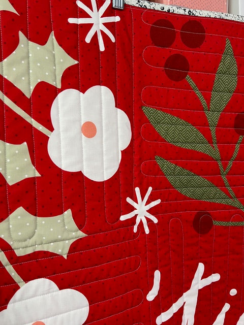 Fabric Talk Christmas Quilt - FINISHED QUILT - 52" x 66"