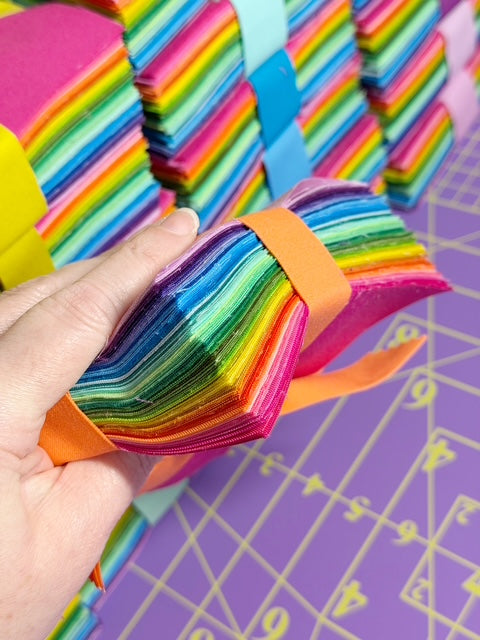 JQ Packs - 5" Rainbow Squares - (100+)qty