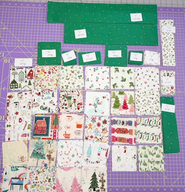 Christmas Patchwork Mugs Quilt Kit – Precut & Labeled Fabric – Pattern Sold Separately