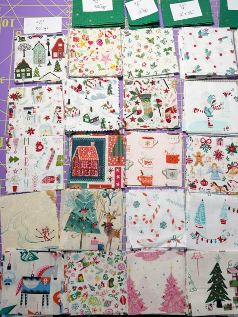 Christmas Patchwork Mugs Quilt Kit – Precut & Labeled Fabric – Pattern Sold Separately