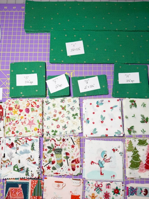 Christmas Patchwork Mugs Quilt Kit – Precut & Labeled Fabric – Pattern Sold Separately