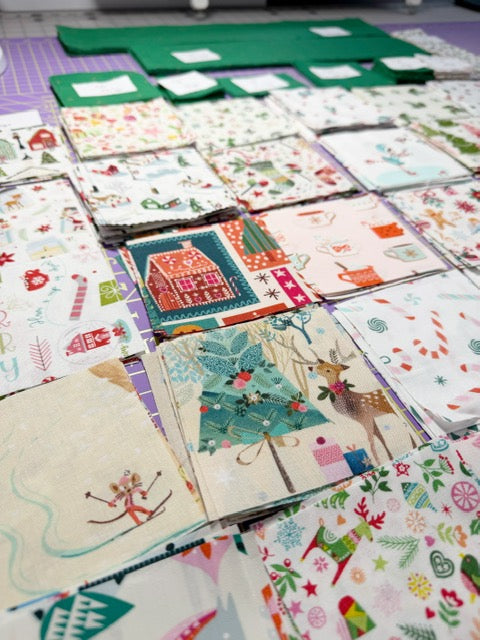 Christmas Patchwork Mugs Quilt Kit – Precut & Labeled Fabric – Pattern Sold Separately