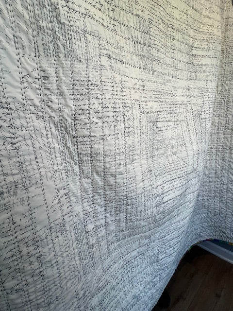 Norah Quilt - FINISHED QUILT - Hand Quilted - 65.5" Square -