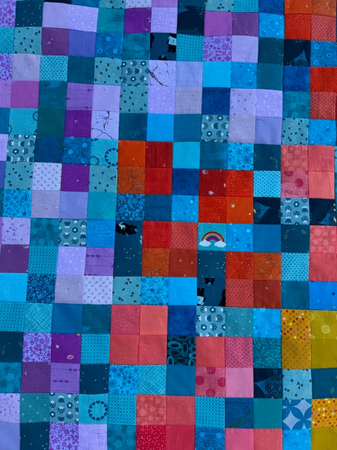 Patchwork Corners – UNFINISHED QUILT TOP – 86” Square