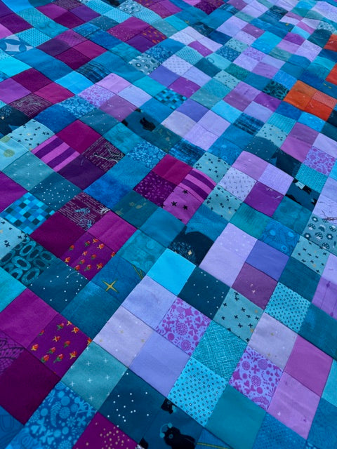 Patchwork Corners – UNFINISHED QUILT TOP – 86” Square