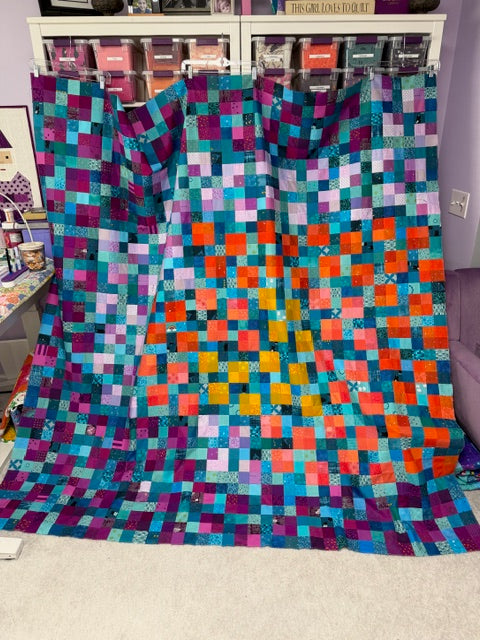 Patchwork Corners – UNFINISHED QUILT TOP – 86” Square