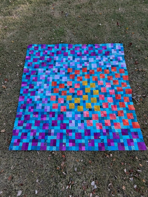 Patchwork Corners – UNFINISHED QUILT TOP – 86” Square