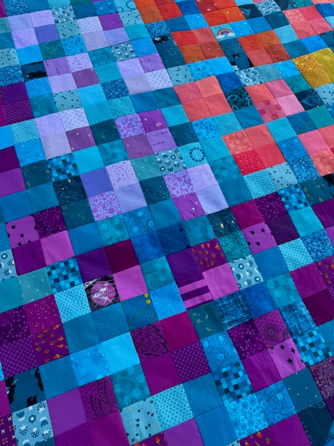 Patchwork Corners – UNFINISHED QUILT TOP – 86” Square