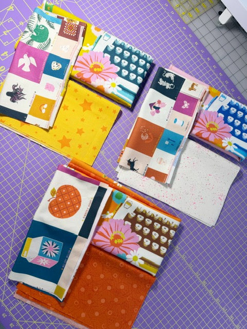 Patchwork Duffle Fabric Kit - Yellow - Partial Fabrics Only