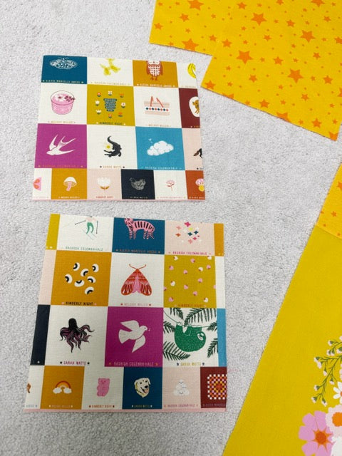 Patchwork Duffle Fabric Kit - Yellow - Partial Fabrics Only
