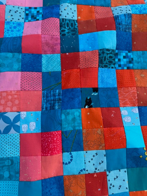 Patchwork Corners – UNFINISHED QUILT TOP – 86” Square