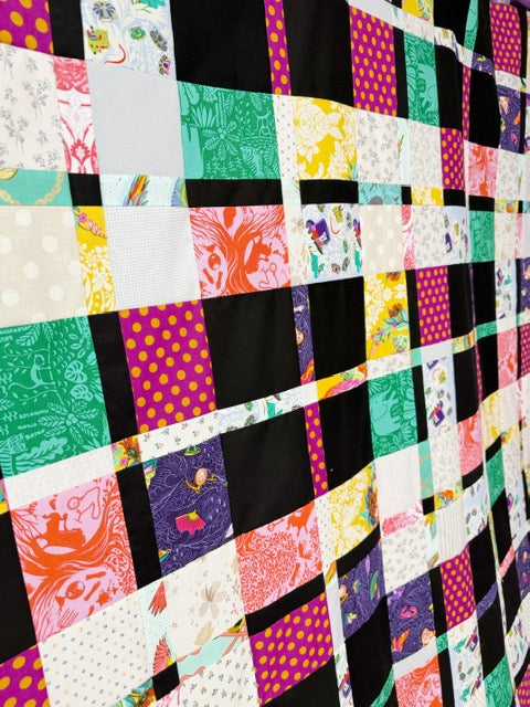 Handmade Plaidish Quilt Top – 64” x 82” – Unfinished Patchwork Quilt Top Ready to Quilt