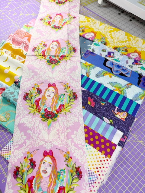 Fabric Bundle Rainbow Prints – (24) Fat Eighths (10.5”x18”), and 8” & 16” x WOF