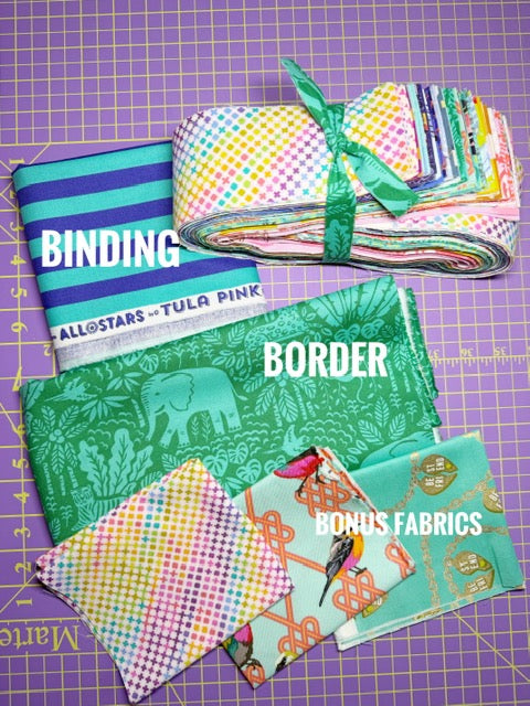 The Travel Quilt Kit - Green Border