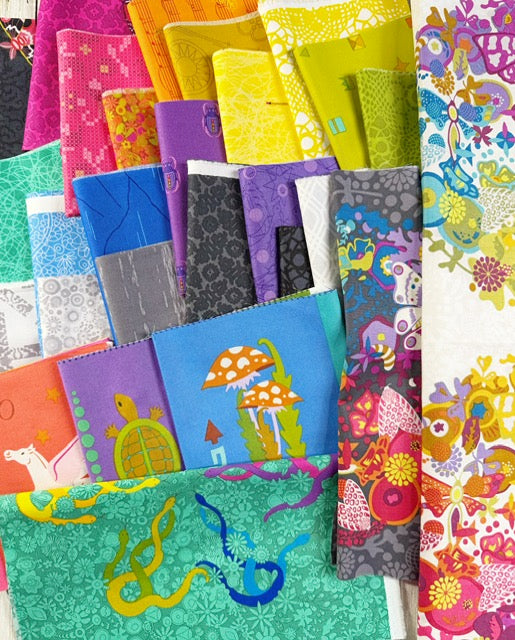 Alison Glass Fabric Bundle - (21) Fat Eighths, Art Theory Panels & Postmark Squares
