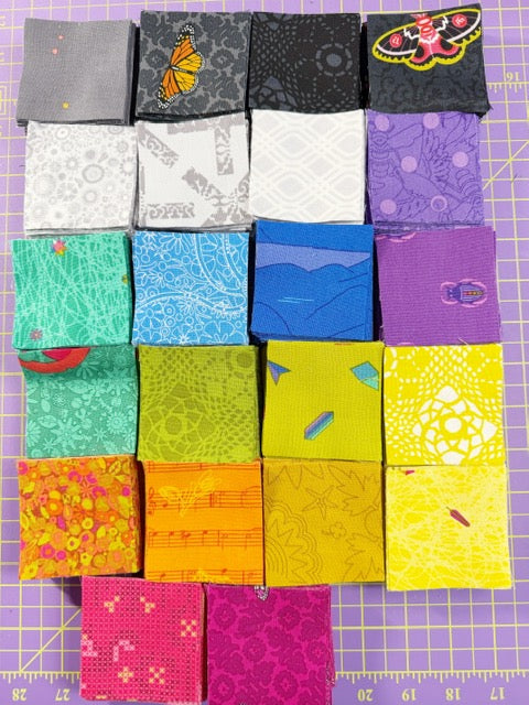 JQ Pack – Hand-Curated Alison Glass Fabric Bundle – 400 - Pre-Cut 2.5” Squares