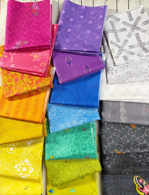 Alison Glass Fabric Bundle - (21) Fat Eighths, Art Theory Panels & Postmark Squares