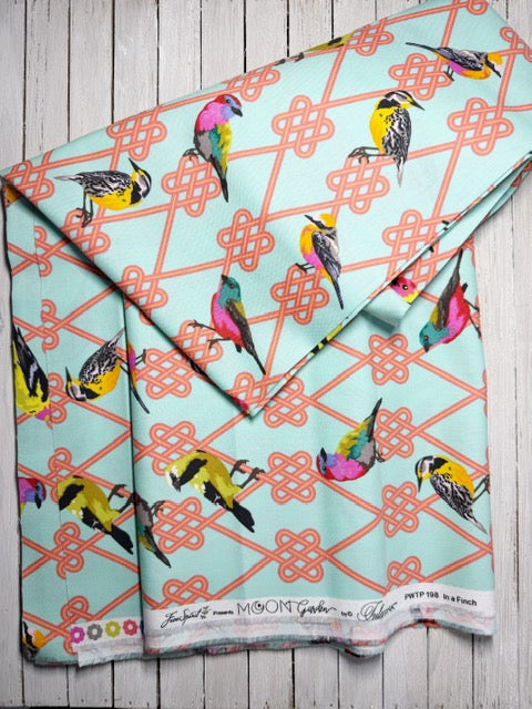 Tula Pink Fabric Yardage – Mood Garden In A Finch Dawn – Cotton Woven Quilting Fabric