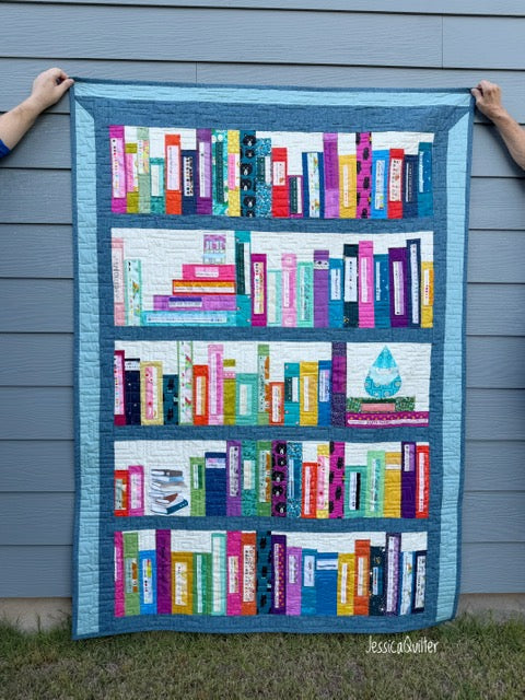 Selvage Bookshelf Quilt - FINISHED Quilt 52” x 72”