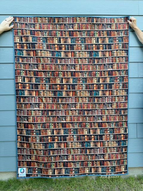 Selvage Bookshelf Quilt - FINISHED Quilt 52” x 72”