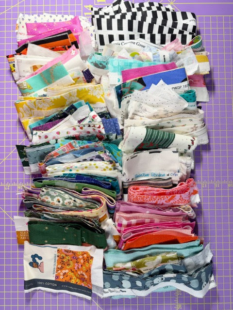 Fabric SELVAGE Scrap Bag – 2.5 lb Destash Bundle