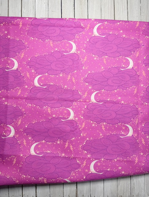 Tula Pink Fabric Yardage – Nightshade Déjà vu Storm Clouds Oleander – Cotton Woven Quilting Fabric