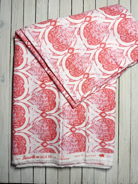 Tula Pink Fabric Yardage – Parisville Déjà vu Sea of Tears Melon – Cotton Woven Quilting Fabric