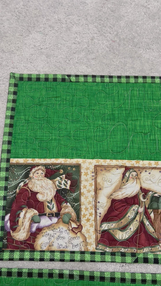 Christmas Quilted Placemats – Set of 6 – 14” x 21”