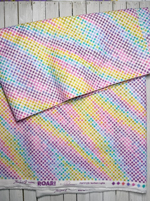 Tula Pink Fabric Yardage – Roar Northern Lights Blush – Cotton Woven Quilting Fabric