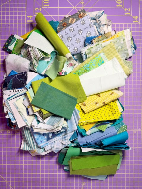 Scrap Bag – Blue/Green/Yellow