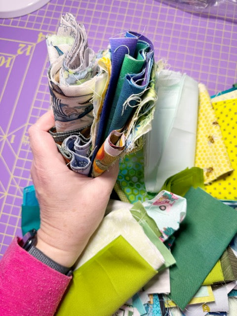 Scrap Bag – Blue/Green/Yellow