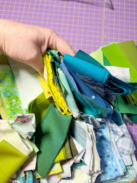 Scrap Bag – Blue/Green/Yellow